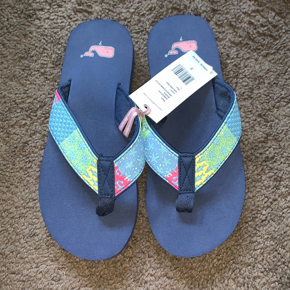 Vineyard Vine Heritage Patchwork Flip Flops